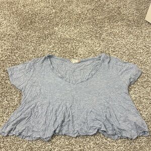 Blue flowy shirt